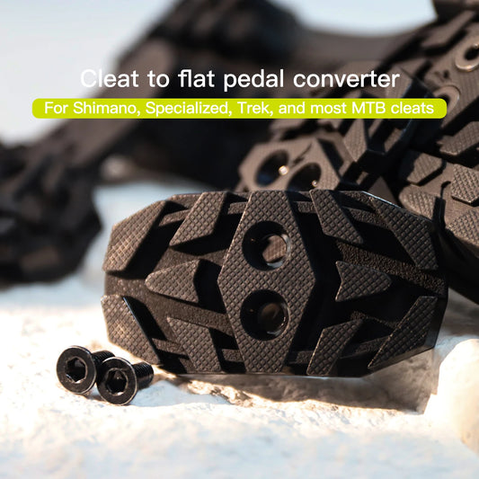 MTB Cleat to Flat Pedal Shoe Converter – Lightweight Cycling Conversion Kit for Shimano, Specialized, Trek, SIDI