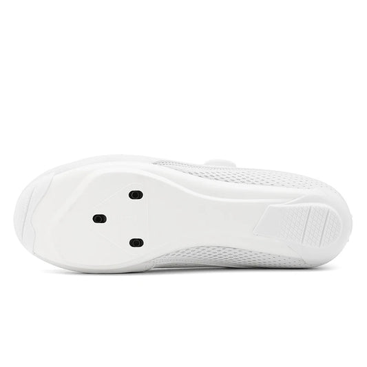 Men’s Road Cycling Shoes – White SPD Compatible Bike Sneakers with Cleats